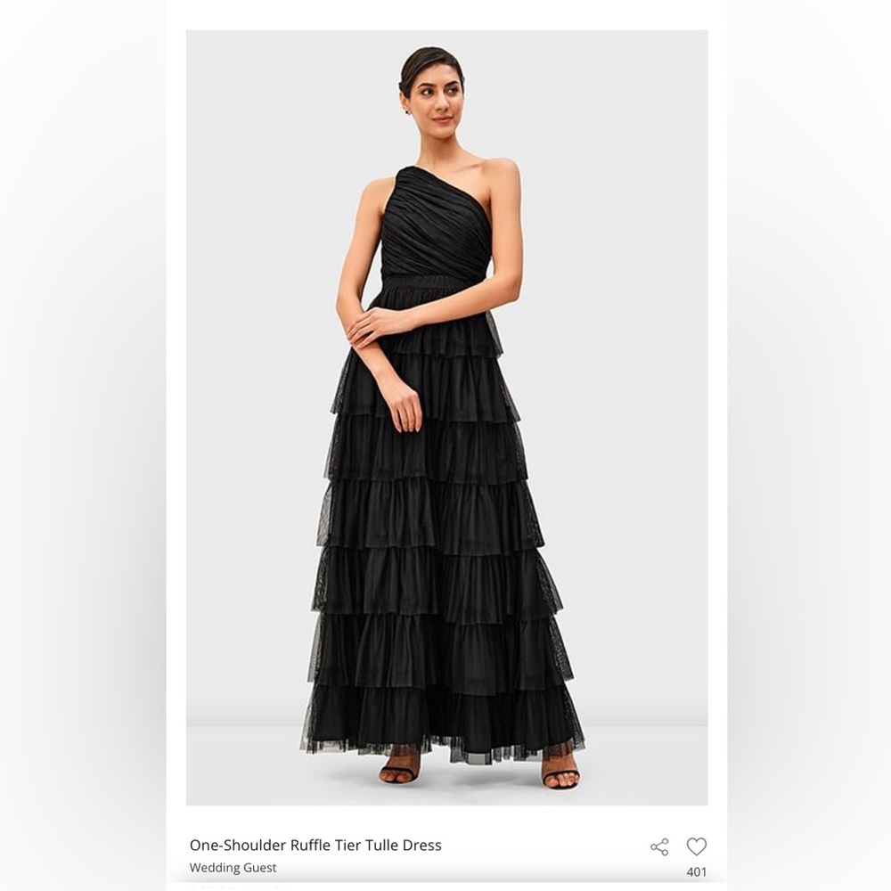 ⭐️NWT One Shoulder Ruffle Tier Dress